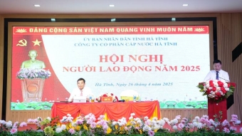 CÔNG TY CỔ PHẦN CẤP NƯỚC HÀ TĨNH TỔ CHỨC HỘI NGHỊ NGƯỜI LAO ĐỘNG NĂM 2025